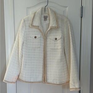 Chico's Cream Textured Blazer